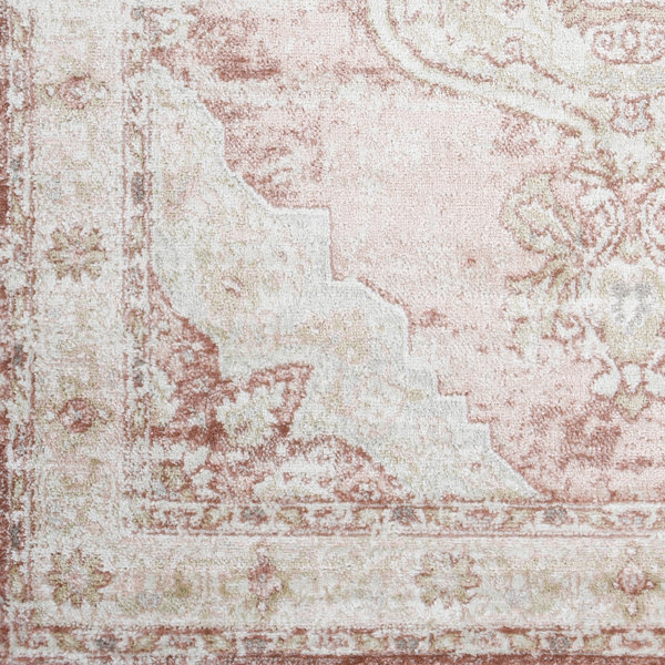 World Menagerie Brick Oriental Pink/Cream Area Rug & Reviews Wayfair
